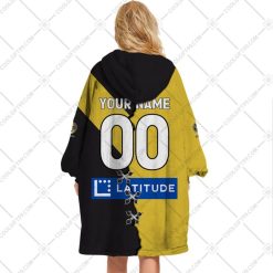 Alternative view of AFL Richmond Tigers Custom Name Number 2023 Mix Guernsey V2 Fleece Oodie