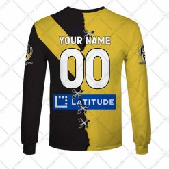 Alternative view of AFL Richmond Tigers Custom Name Number 2023 Mix Guernsey V2 Sweatshirt