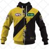 AFL Richmond Tigers Custom Name Number 2023 Mix Guernsey V2 Zip Up Hoodie
