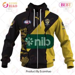 AFL Richmond Tigers Custom Name Number 2023 Mix Guernsey Zip Up Hoodie