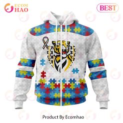 AFL Richmond Tigers Custom Name Number Autism Awareness Zip Up Hoodie