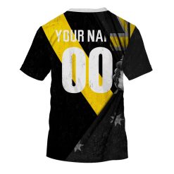 Alternative view of AFL Richmond Tigers Custom Name Number Black Flag T-Shirt