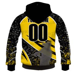 Alternative view of AFL Richmond Tigers Custom Name Number Fishing Zip Up Hoodie