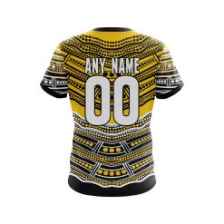 Alternative view of AFL Richmond Tigers Custom Name Number Indigenous Mascot T-Shirt