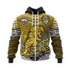 AFL Richmond Tigers Custom Name Number Indigenous Mascot Zip Up Hoodie
