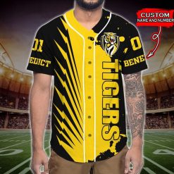 Alternative view of AFL Richmond Tigers Custom Name Number Mascot Baseball Jersey