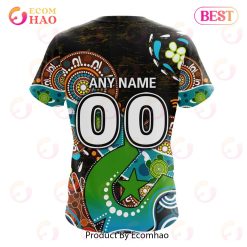 Alternative view of AFL Richmond Tigers Custom Name Number Special Design NAIDOC T-Shirt