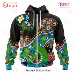 AFL Richmond Tigers Custom Name Number Special Design NAIDOC Zip Up Hoodie