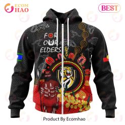 AFL Richmond Tigers Custom Name Number Special Edition NAIDOC Zip Up Hoodie