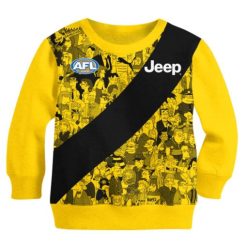 AFL Richmond Tigers Custom Name Number The Simpsons Guernsey Kids Sweatshirt