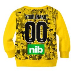 Alternative view of AFL Richmond Tigers Custom Name Number The Simpsons Guernsey Kids Sweatshirt
