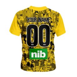 Alternative view of AFL Richmond Tigers Custom Name Number The Simpsons Guernsey Kids T-Shirt