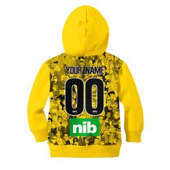 Alternative view of AFL Richmond Tigers Custom Name Number The Simpsons Guernsey Kids Zip Up Hoodie