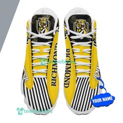Alternative view of AFL Richmond Tigers Custom Name Striped Air Jordan 13 Shoes