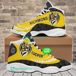 AFL Richmond Tigers Custom Name Yellow Black Air Jordan 13 Shoes