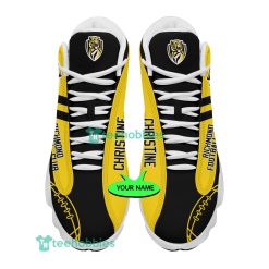 Alternative view of AFL Richmond Tigers Custom Name Yellow Black Air Jordan 13 Shoes