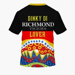 Alternative view of AFL Richmond Tigers Dinky Di Lover Aboriginal Flag x Indigenous T-Shirt