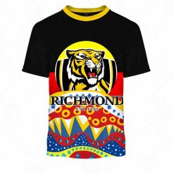 AFL Richmond Tigers Dinky Di Lover Aboriginal Flag x Indigenous T-Shirt