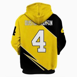 Alternative view of AFL Richmond Tigers Dustin Martin No 4 Pullover Hoodie V2