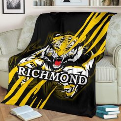 Alternative view of AFL Richmond Tigers Fleece Blanket