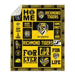 AFL Richmond Tigers Forever Fleece Blanket V2
