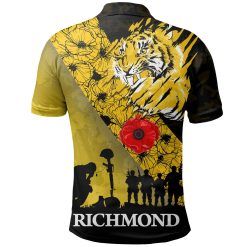 Alternative view of AFL Richmond Tigers Lest We Forget Polo Shirt