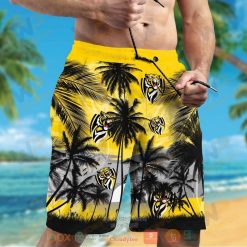 AFL Richmond Tigers Palm Tree Sunrise Men Beach Shorts