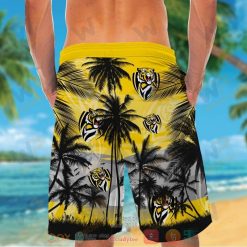 Alternative view of AFL Richmond Tigers Palm Tree Sunrise Men Beach Shorts