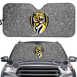 AFL Richmond Tigers Silver Car Sunshade