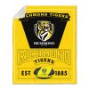 AFL Richmond Tigers Yellow Black Est 1885 Fleece Blanket