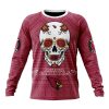 NFL Arizona Cardinals Custom Name Number Kits For Dia De Muertos Sweatshirt