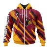 NFL Arizona Cardinals Custom Name Number MotoCross Concept Zip Up Hoodie