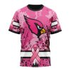 NFL Arizona Cardinals Custom Name Number Pink Breast Cancer T-Shirt