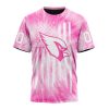 NFL Arizona Cardinals Custom Name Number Pink Tie-Dye Pink Tie-Dye T-Shirt