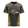 NFL Baltimore Ravens Custom Name Number Camo Hunting T-Shirt