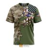 NFL Baltimore Ravens Custom Name Number Green Camo US Military T-Shirt