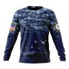 NFL Baltimore Ravens Custom Name Number Honor US Navy Veterans Sweatshirt