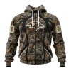 NFL Baltimore Ravens Custom Name Number Hunting Camo Zip Up Hoodie