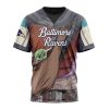 NFL Baltimore Ravens Custom Name Number Mandalorian And Baby Yoda T-Shirt