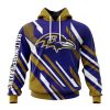 NFL Baltimore Ravens Custom Name Number MotoCross Concept Pullover Hoodie