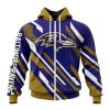 NFL Baltimore Ravens Custom Name Number MotoCross Concept Zip Up Hoodie