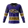 NFL Baltimore Ravens Custom Name Number Native With Samoa Culture Sweatshirt