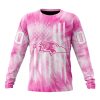 NFL Baltimore Ravens Custom Name Number Pink Tie-Dye Sweatshirt