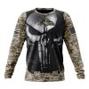 NFL Baltimore Ravens Custom Name Number Skull Camo Veteran Kits Sweatshirt