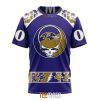 NFL Baltimore Ravens Custom Name Number Special Grateful Dead T-Shirt