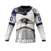NFL Baltimore Ravens Custom Name Number Star Wars Sweatshirt