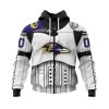 NFL Baltimore Ravens Custom Name Number Star Wars Zip Up Hoodie