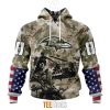 NFL Baltimore Ravens Custom Name Number Veteran Salute To Service Pullover Hoodie