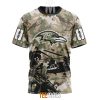 NFL Baltimore Ravens Custom Name Number Veteran Salute To Service T-Shirt