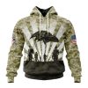 NFL Baltimore Ravens Custom Name Number Veterans And Families Pullover Hoodie